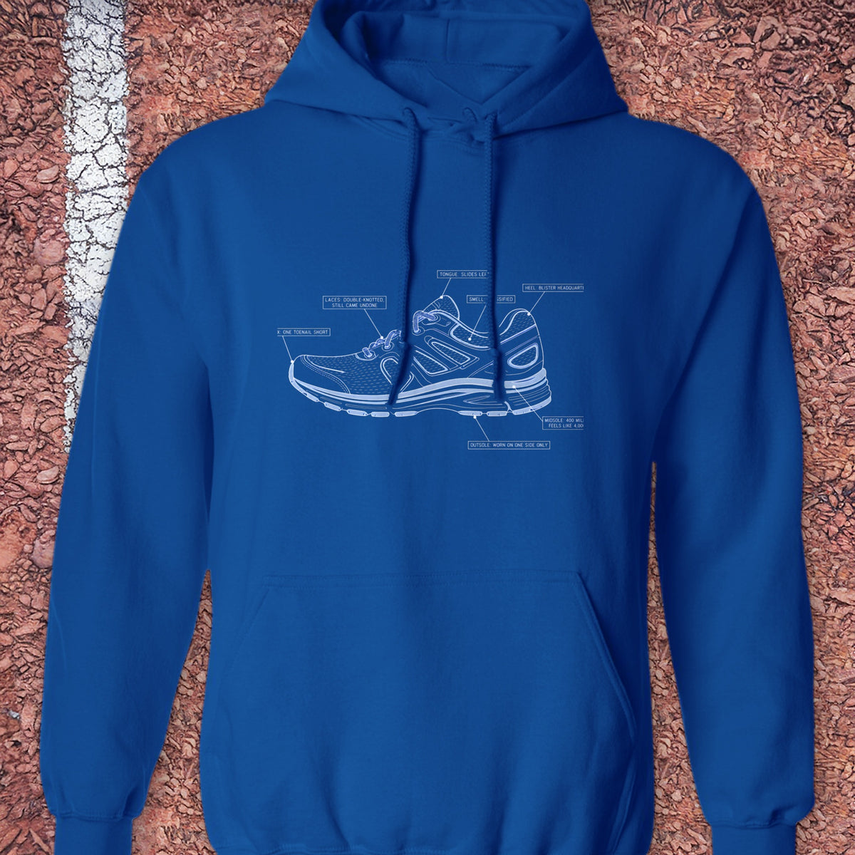 Shoe Blueprint Hoodie - Royal