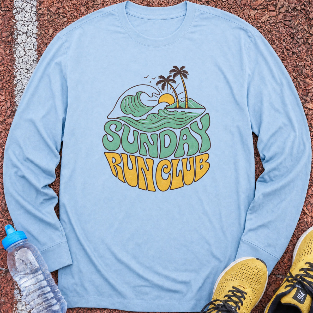 Sunday Run Club Long Sleeve - Light Blue