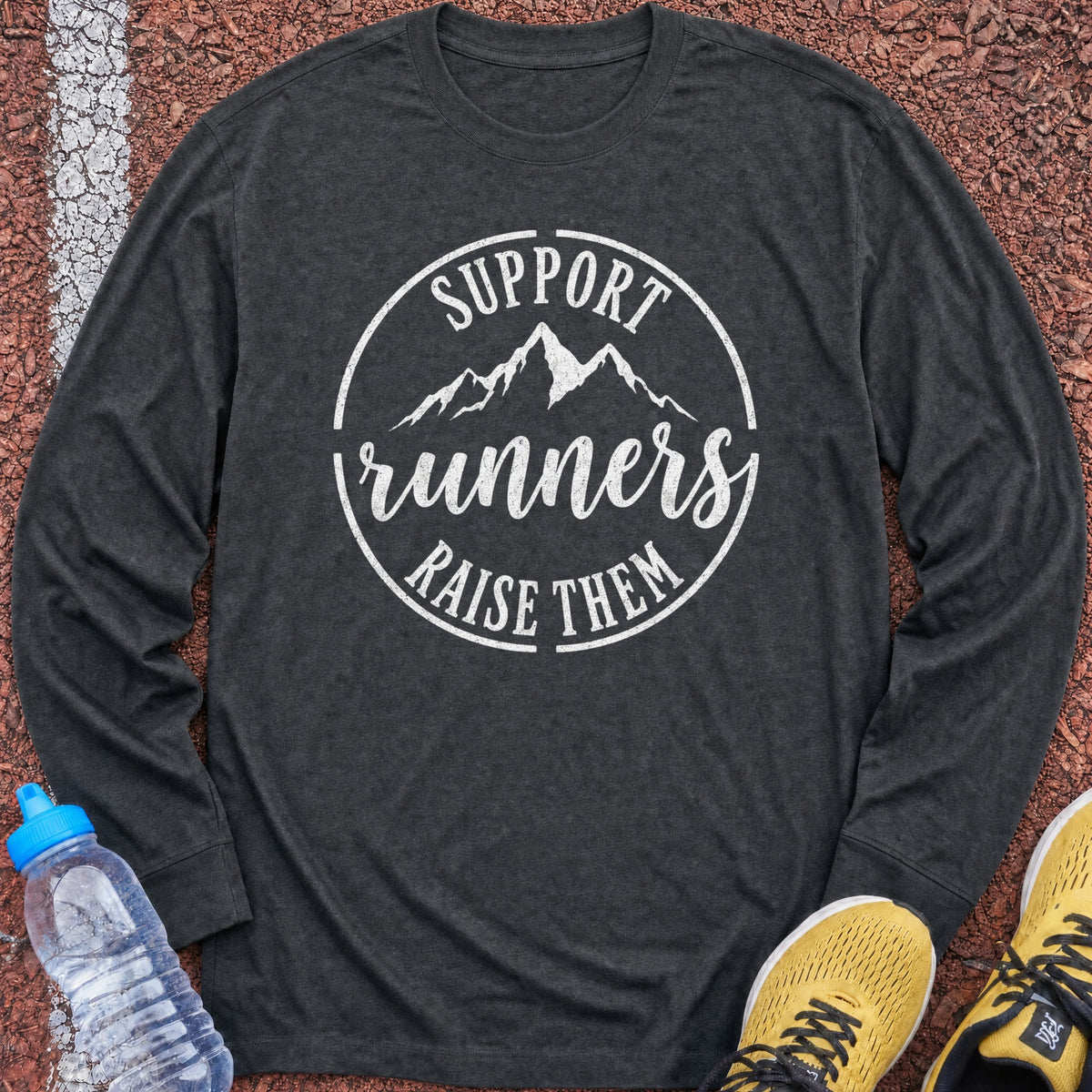 Support Runners Long Sleeve - Dark Heather