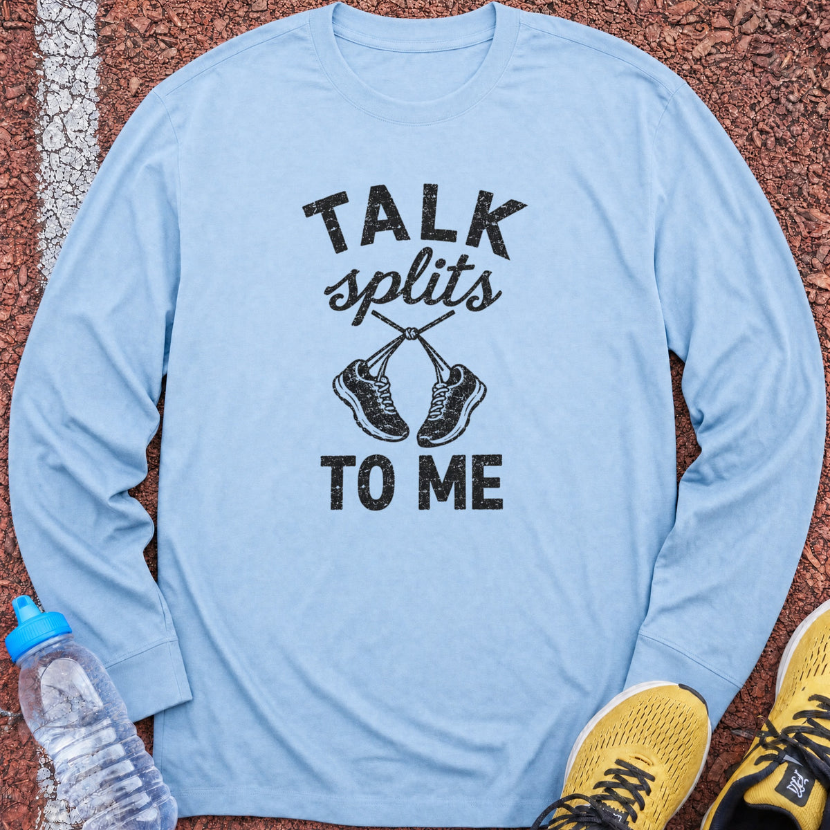 Talk Splits to Me Long Sleeve - Light Blue