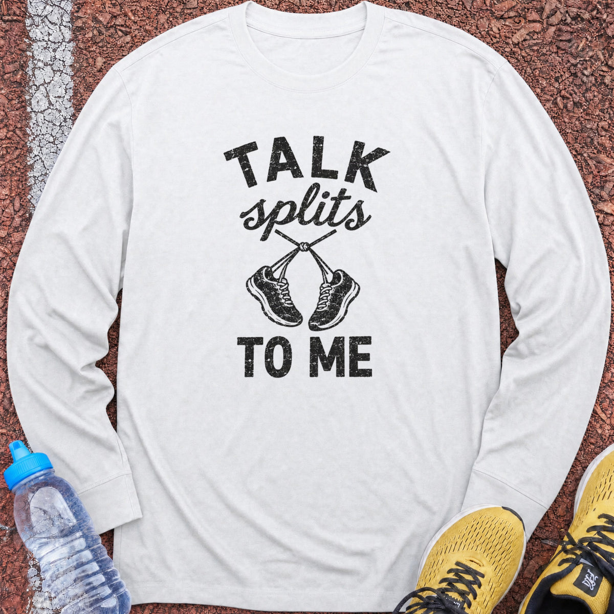 Talk Splits to Me Long Sleeve - White