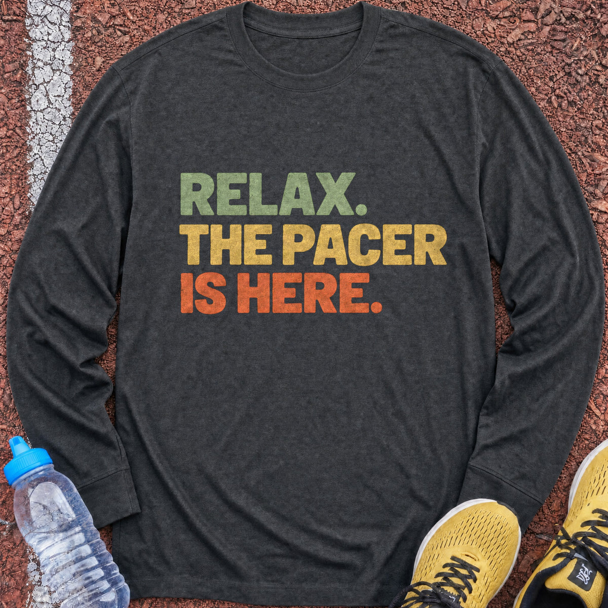 The Pacer Is Here Long Sleeve - Dark Heather