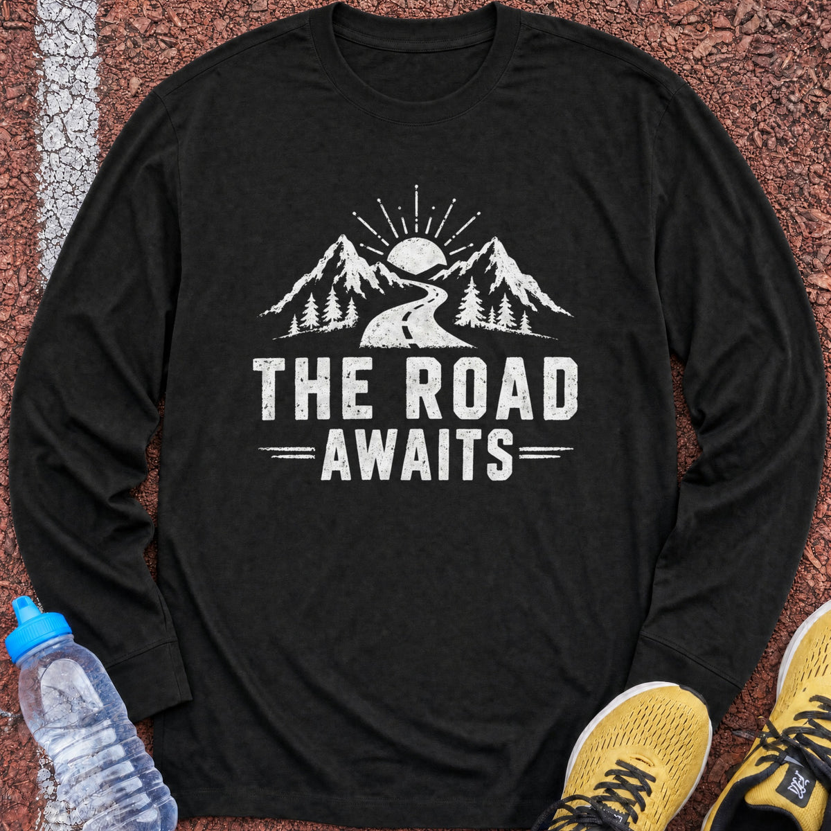 The Road Awaits Long Sleeve - Black