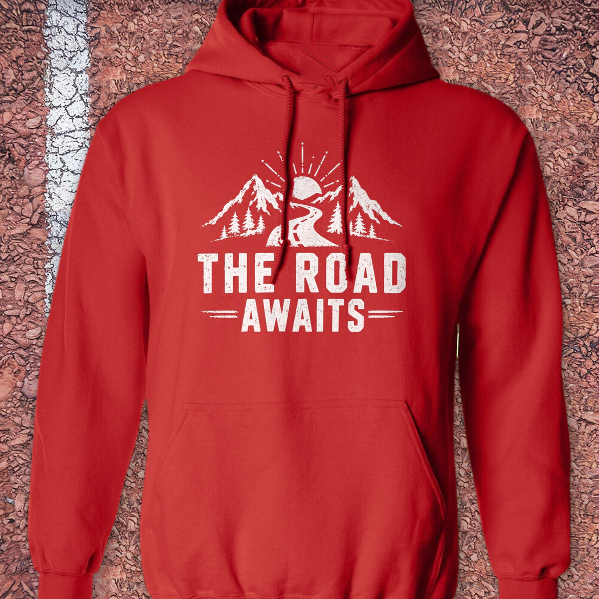 The Road Awaits Hoodie - Red