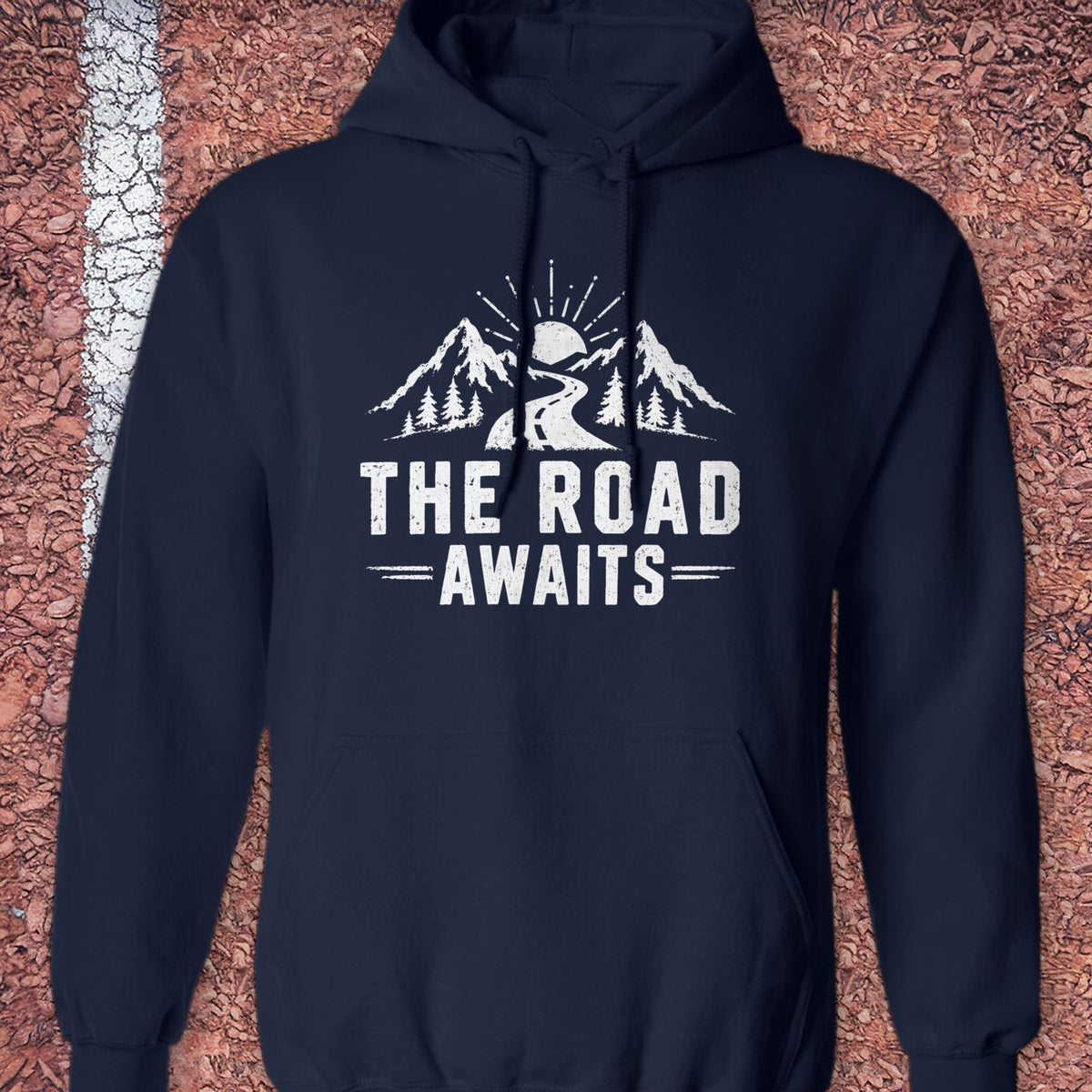 The Road Awaits Hoodie - Navy