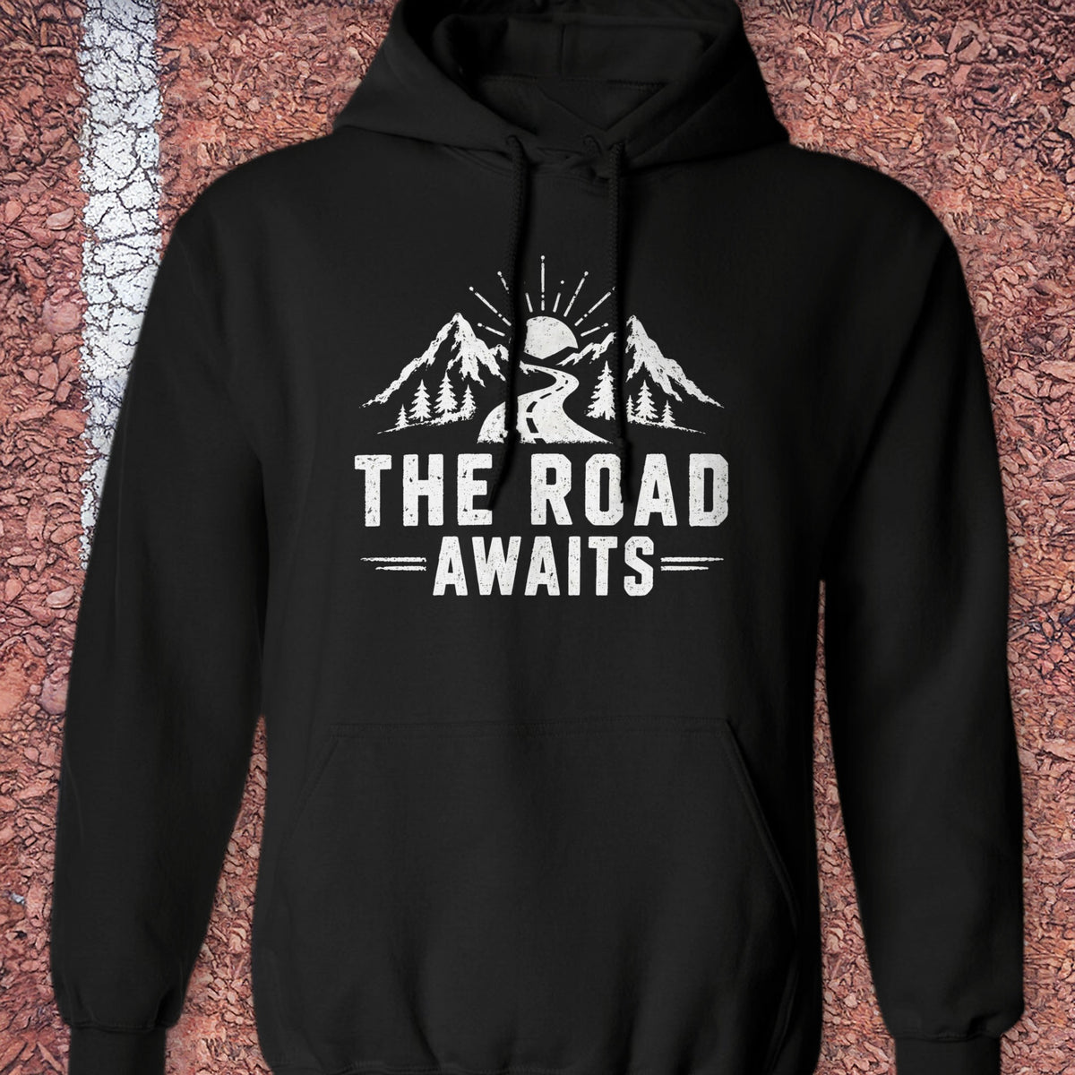 The Road Awaits Hoodie - Black