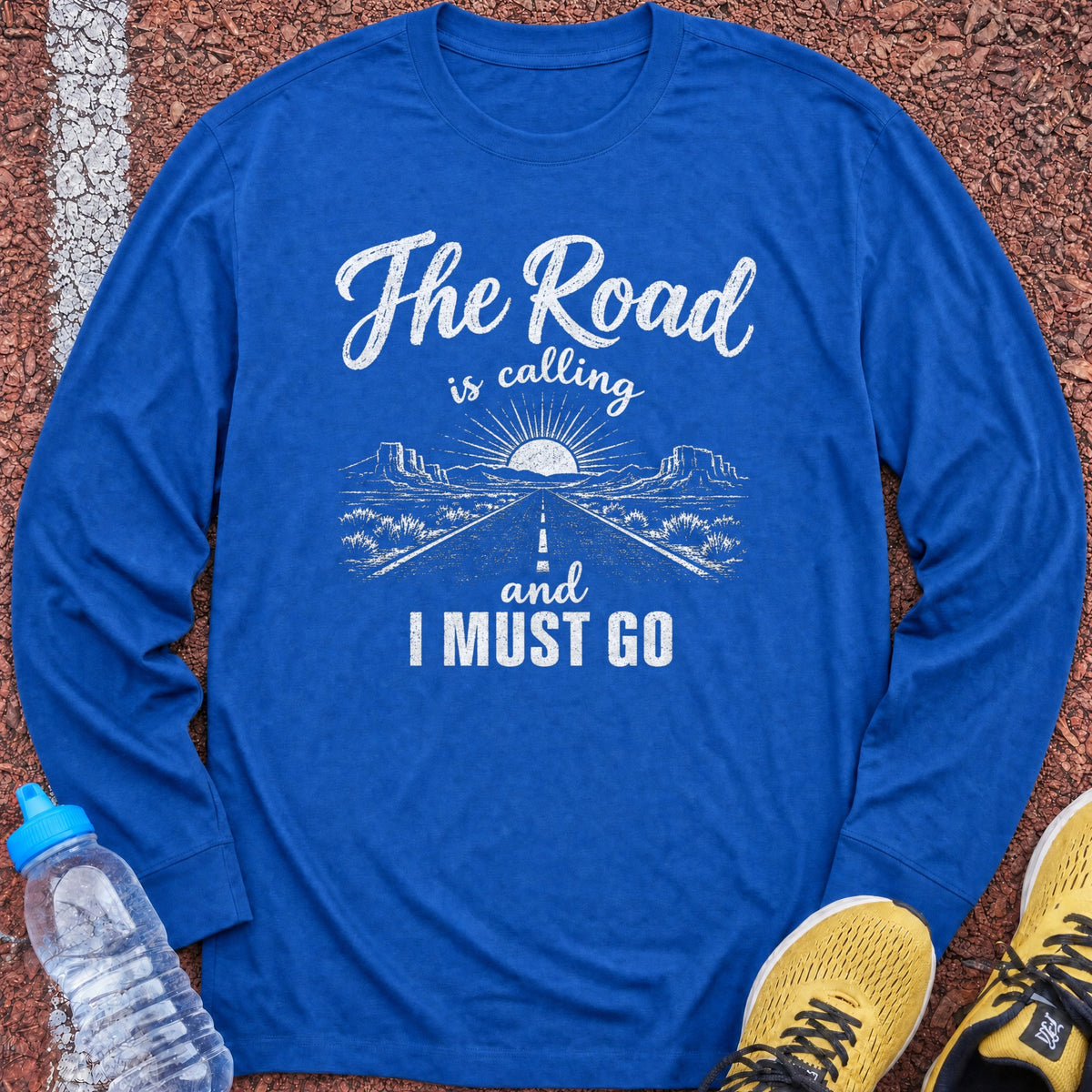 The Road Is Calling Long Sleeve - Royal
