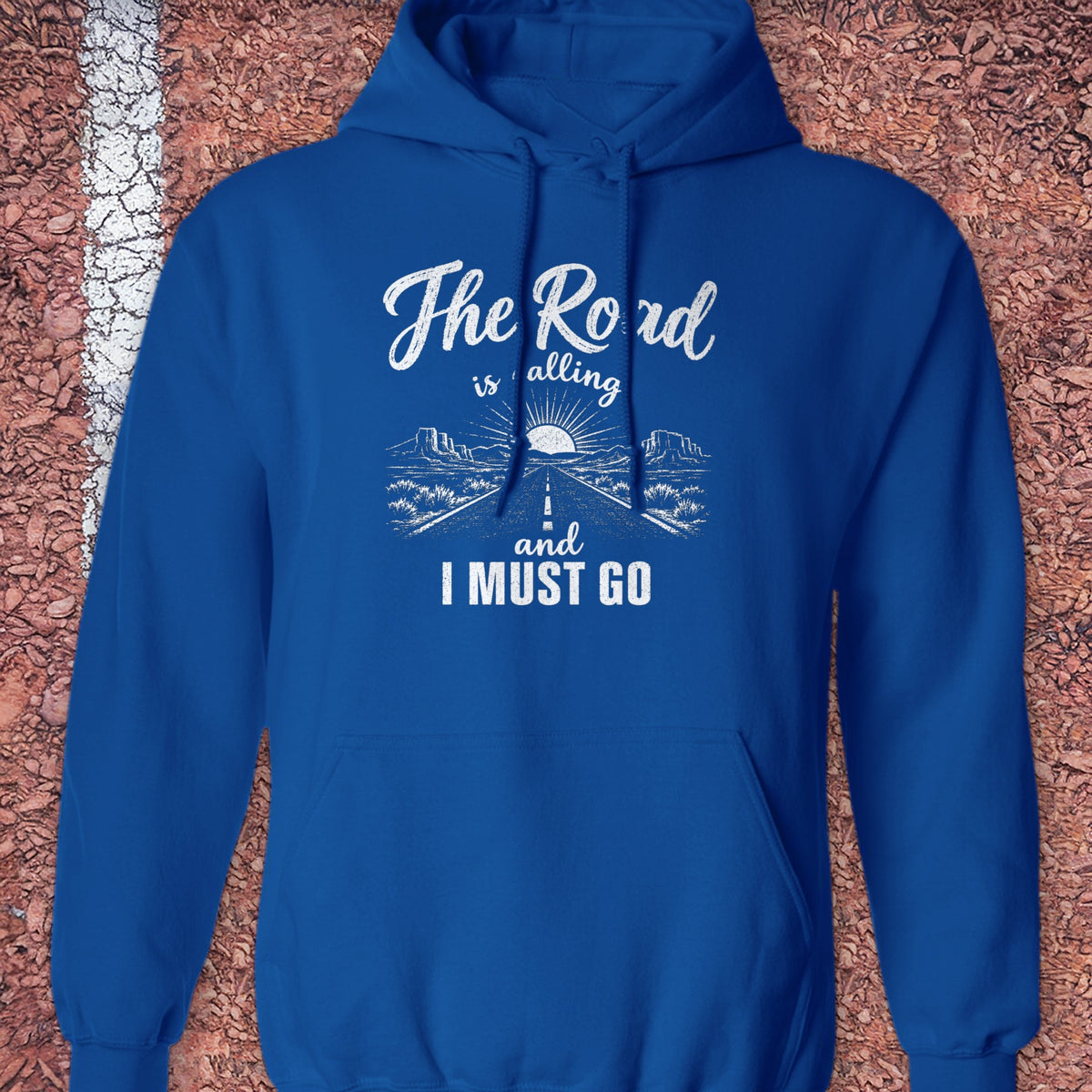 The Road Is Calling Hoodie - Royal