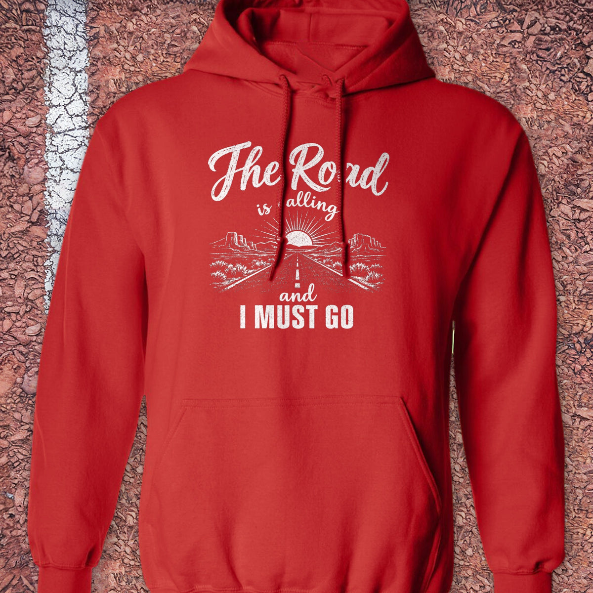 The Road Is Calling Hoodie - Red