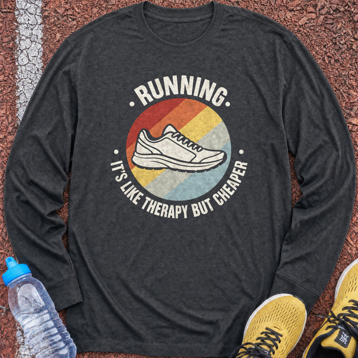 Therapy But Cheaper Long Sleeve - Dark Heather