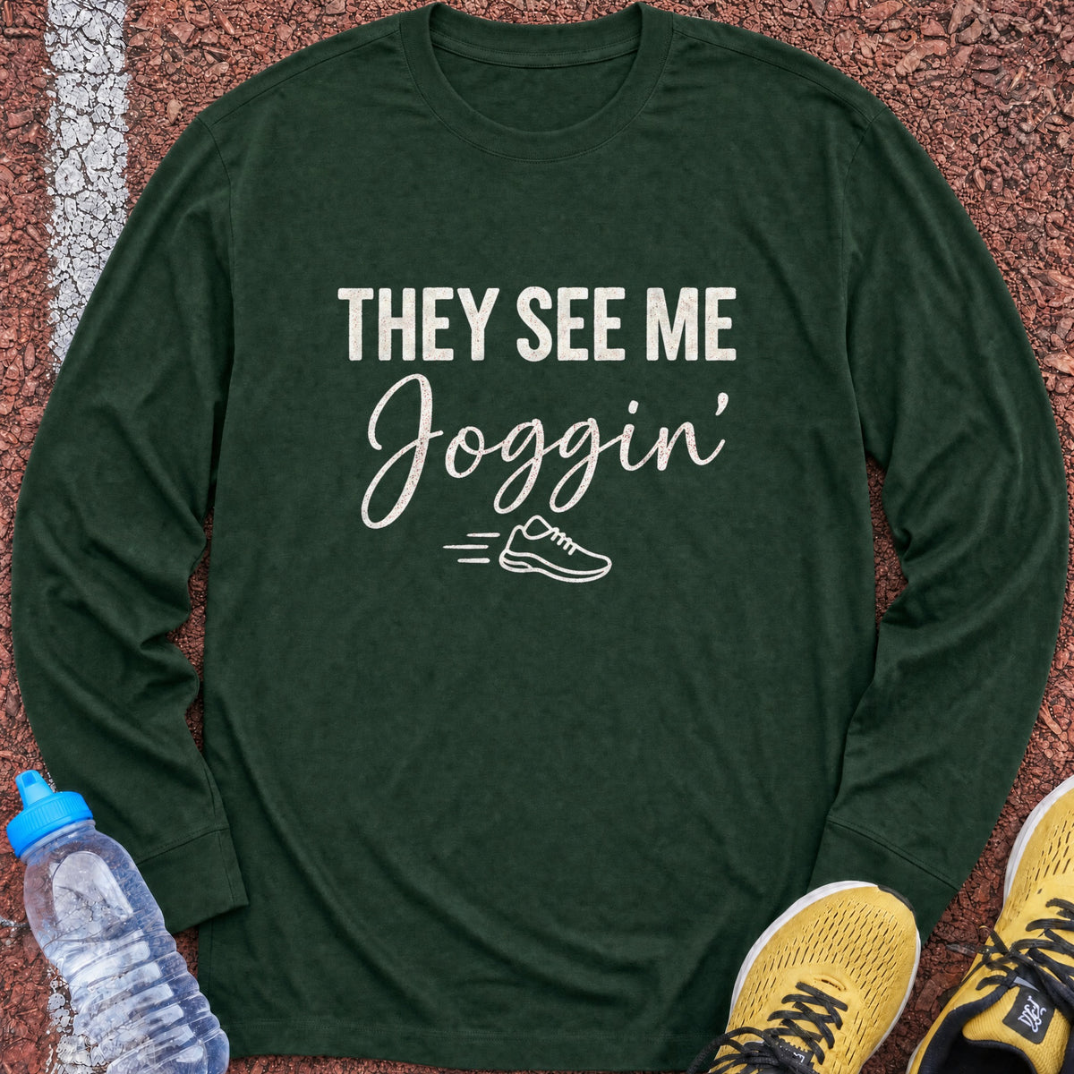 They See Me Joggin Long Sleeve - Forest Green