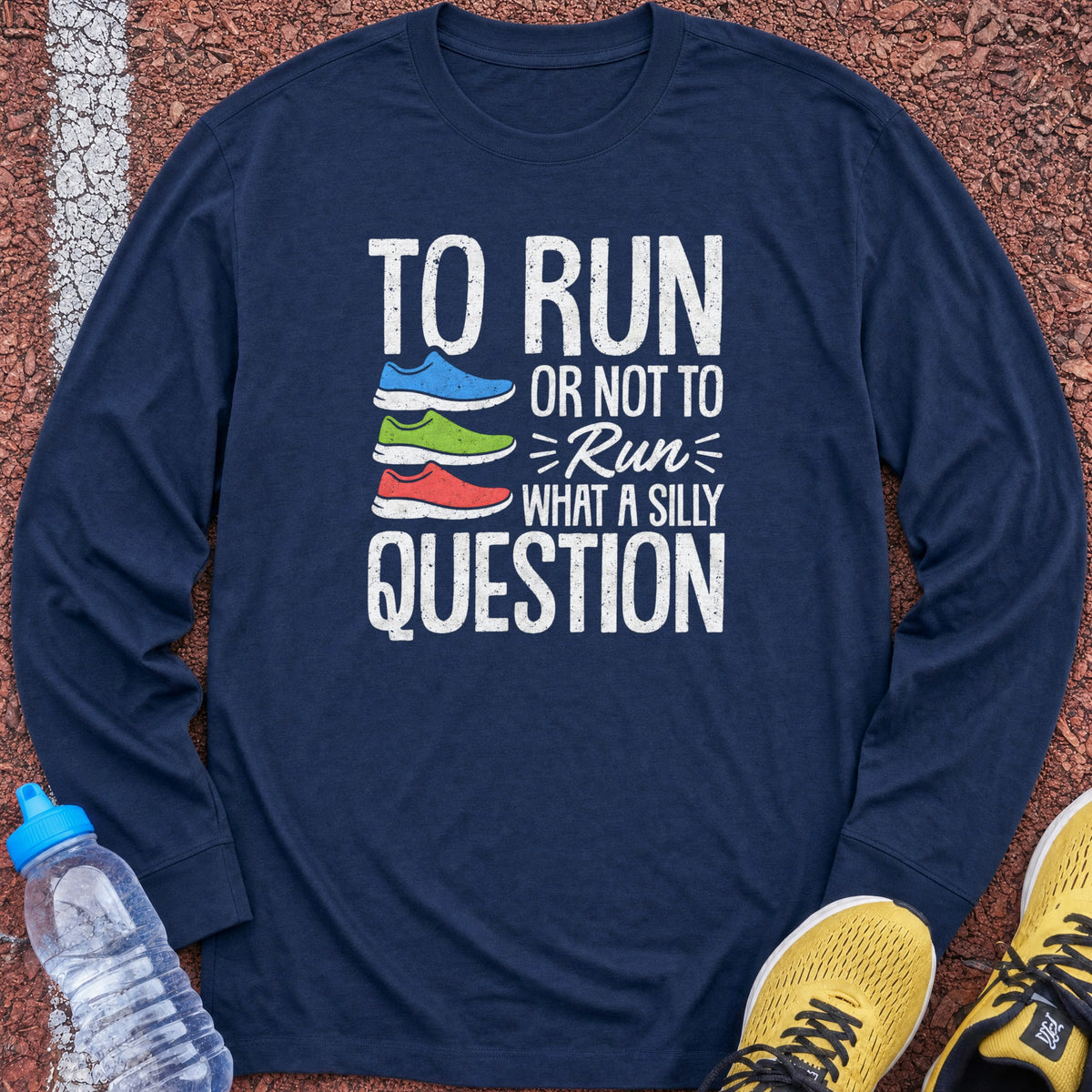 To Run or Not to Run Long Sleeve - Navy