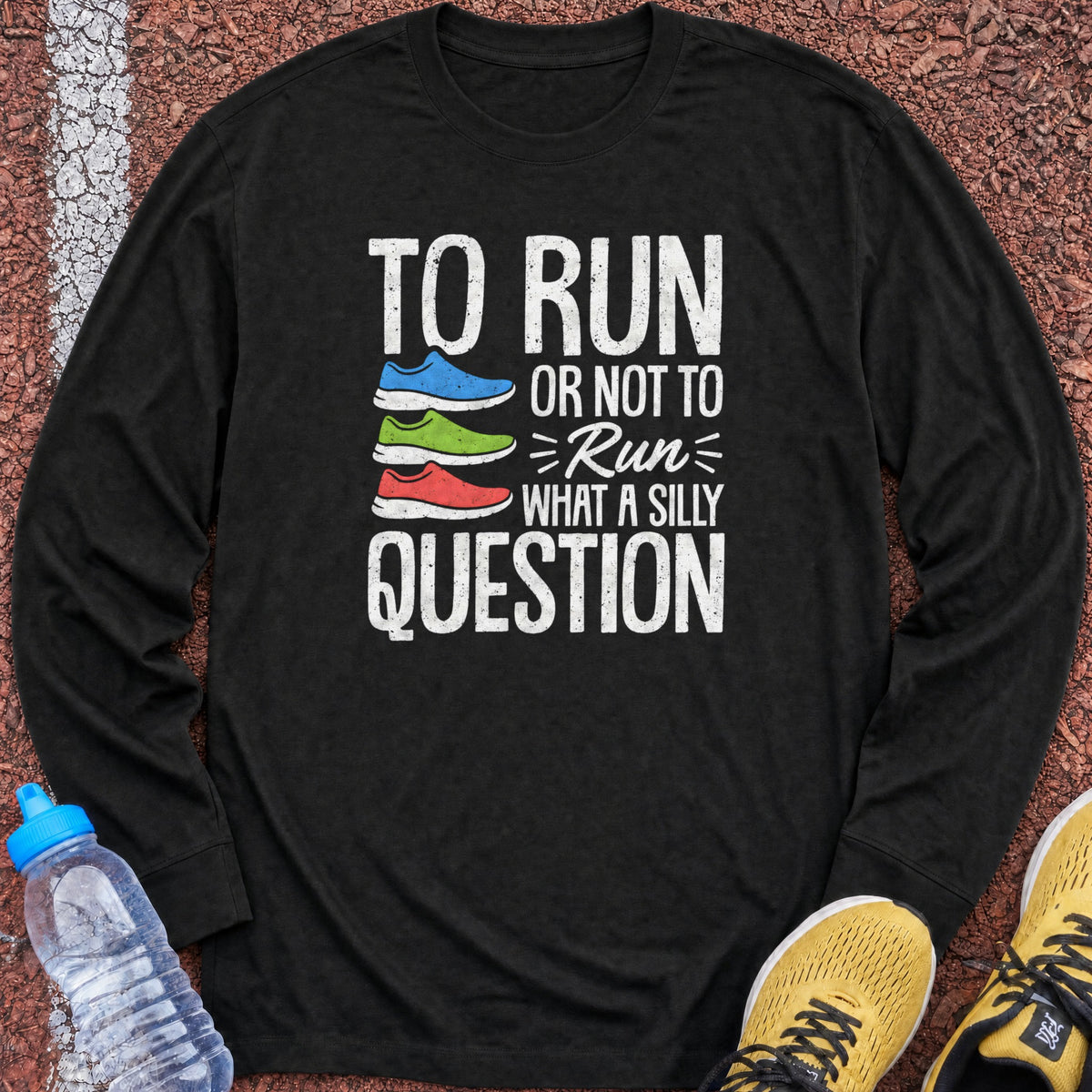 To Run or Not to Run Long Sleeve - Black