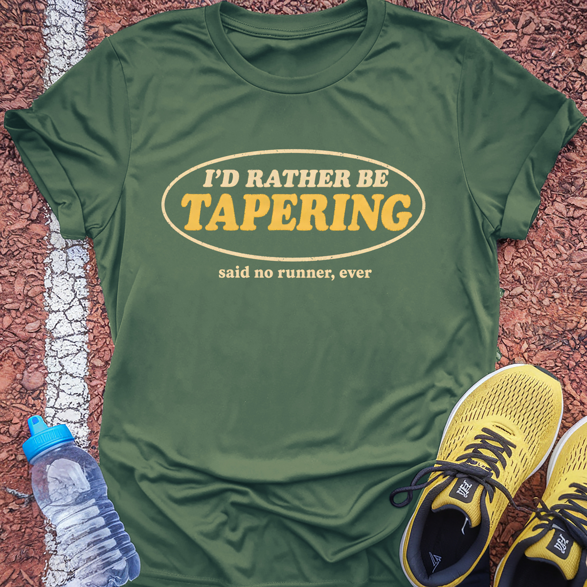I'd Rather Be Tapering T-Shirt - Military Green