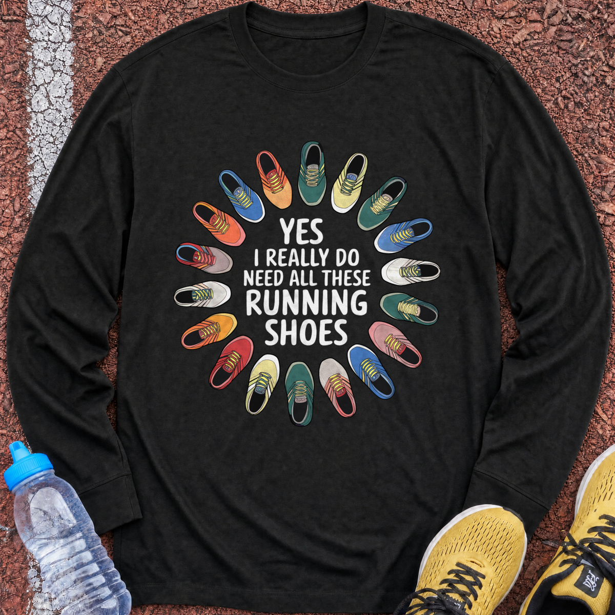 Running Shoes Long Sleeve - Black