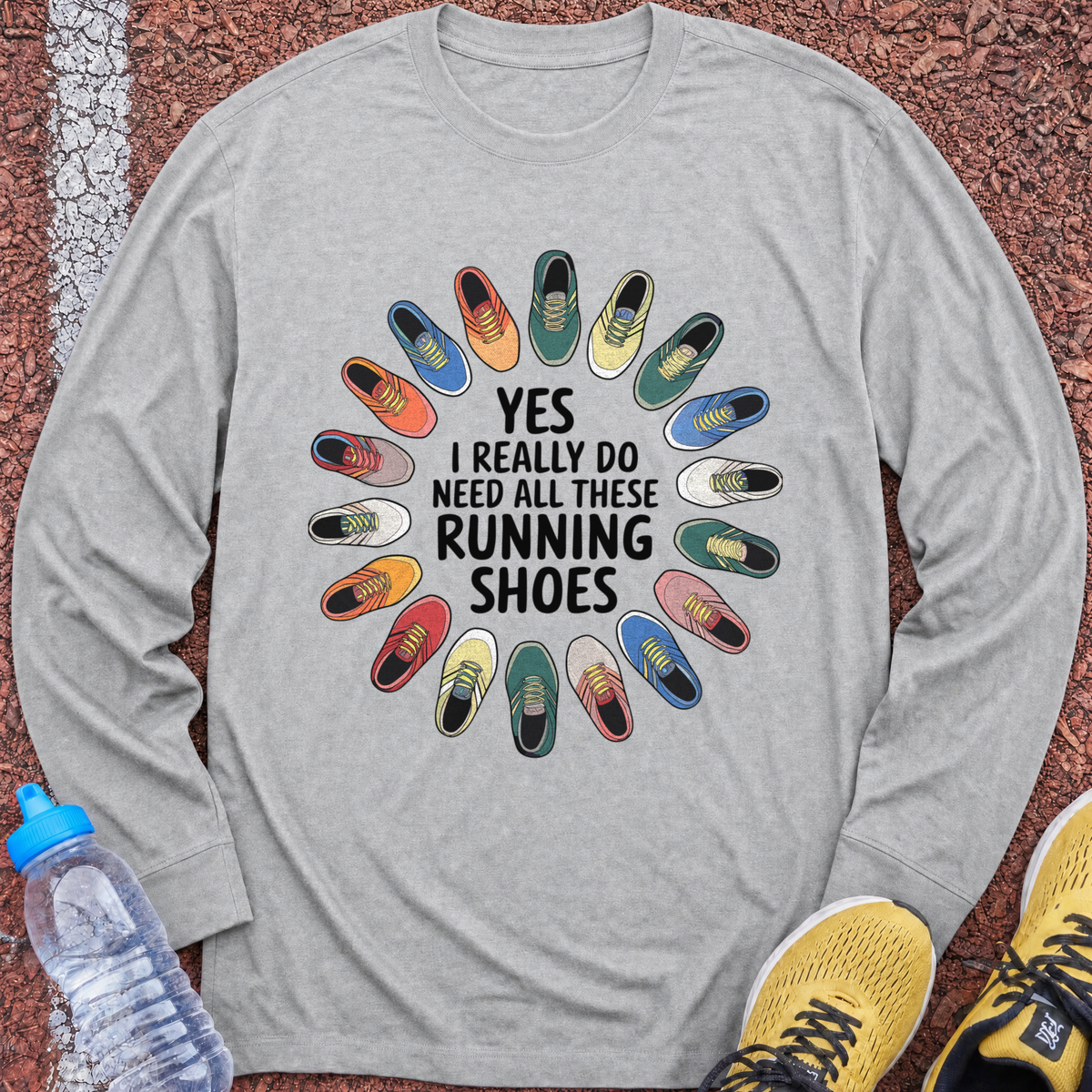 Running Shoes Long Sleeve - Sport Grey