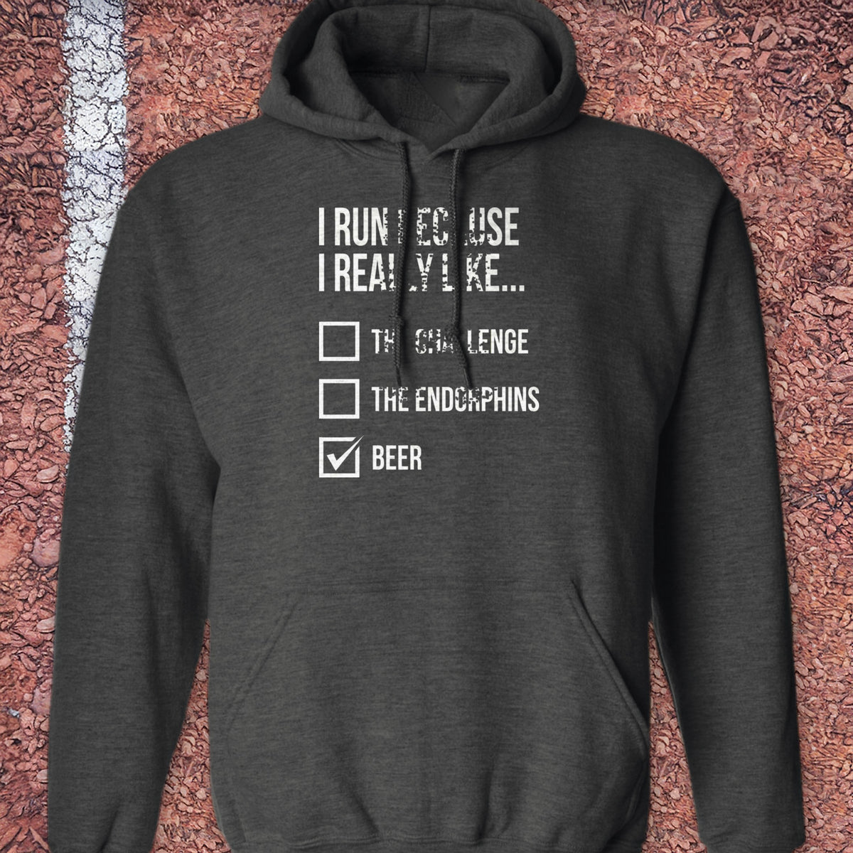 I Really Like Beer Hoodie - Dark Heather