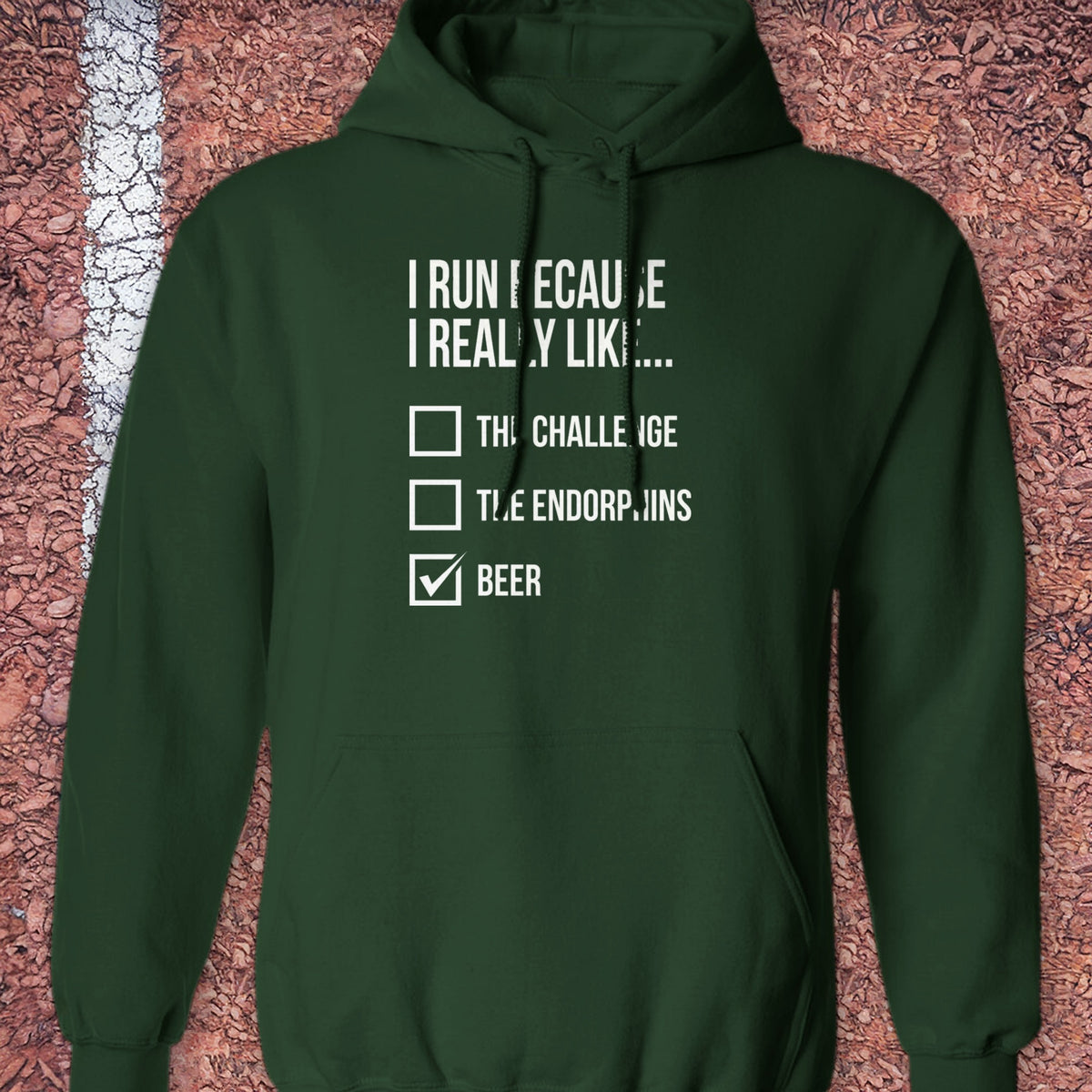 I Really Like Beer Hoodie - Forest Green