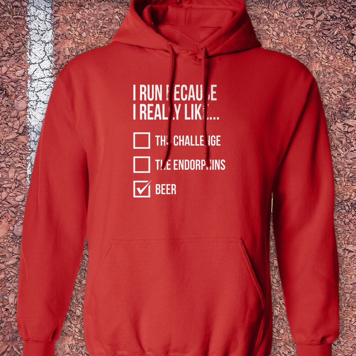 I Really Like Beer Hoodie - Red
