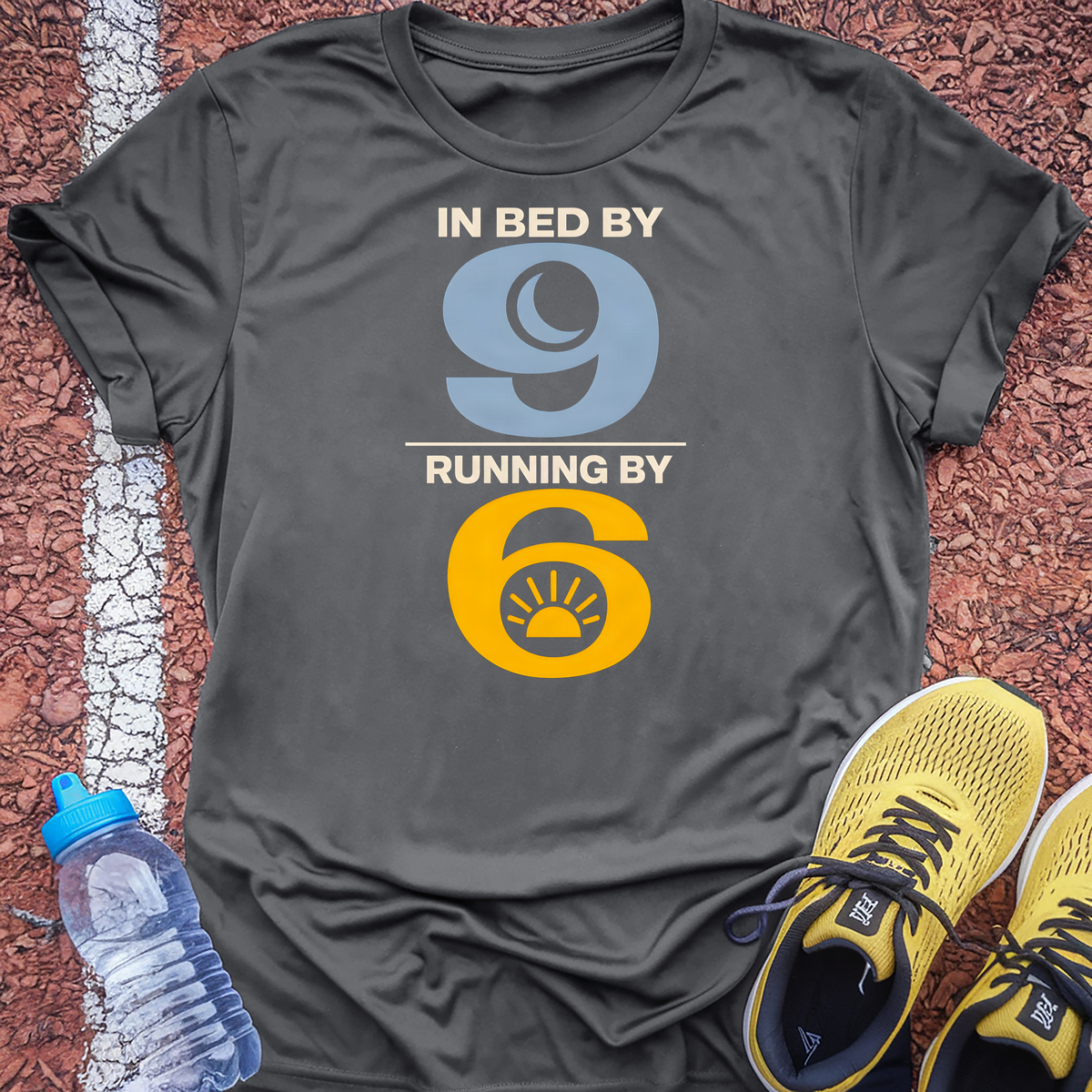 In Bed by 9 T-Shirt - Charcoal