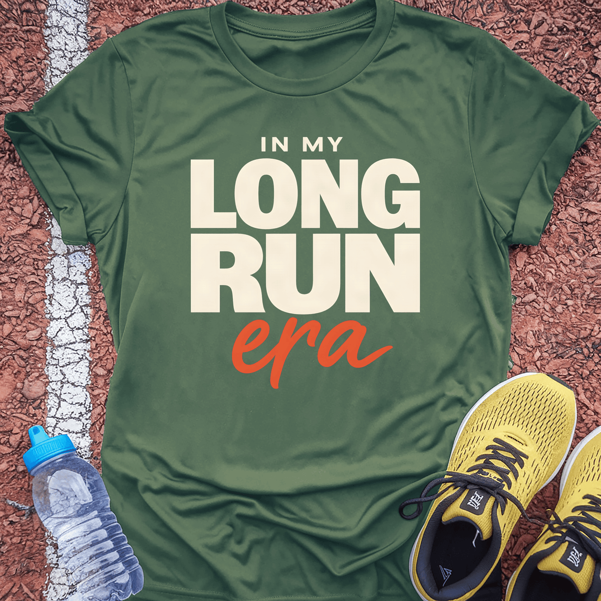 In My Long Run Era T-Shirt - Military Green