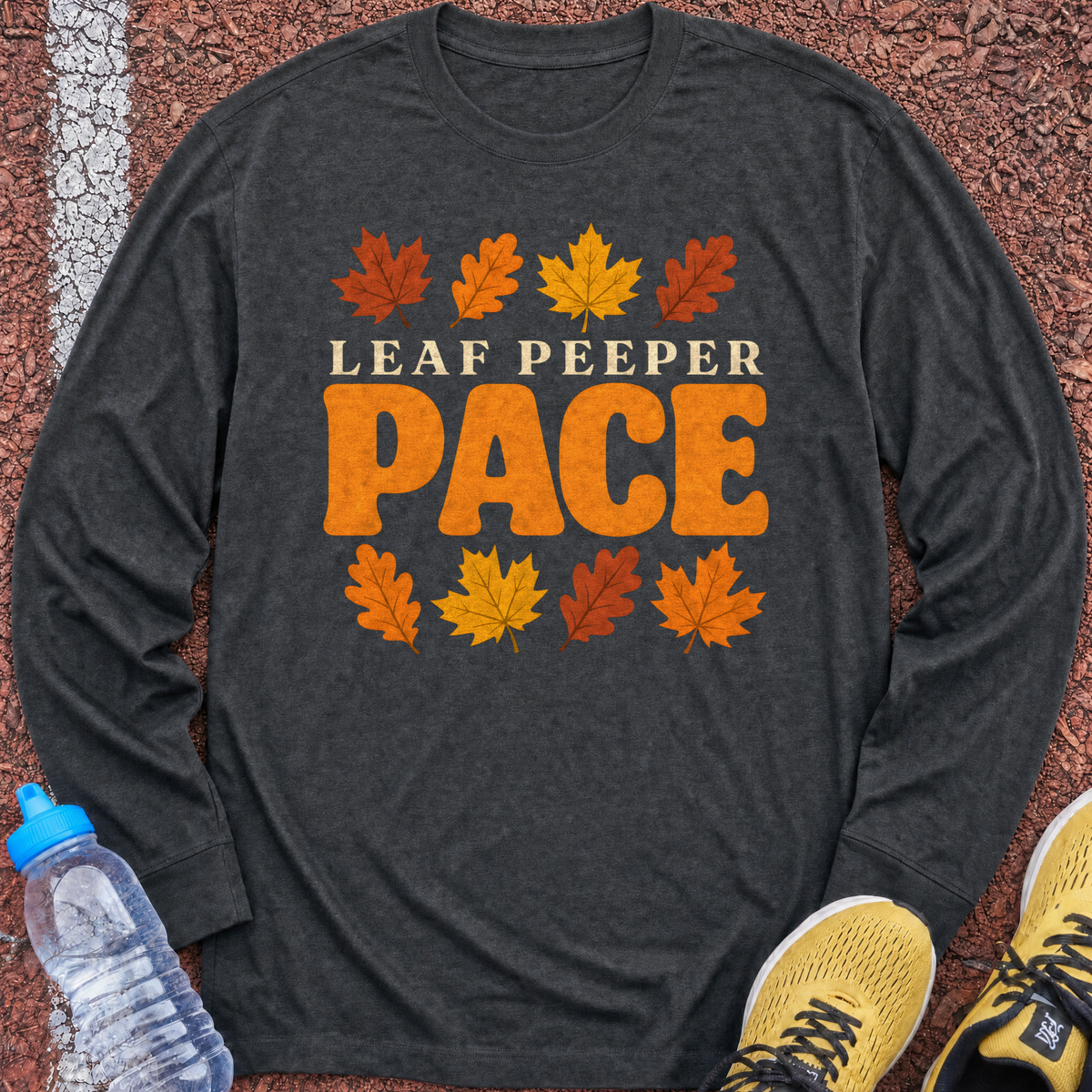 Leaf Peeper Pace Long Sleeve - Dark Heather