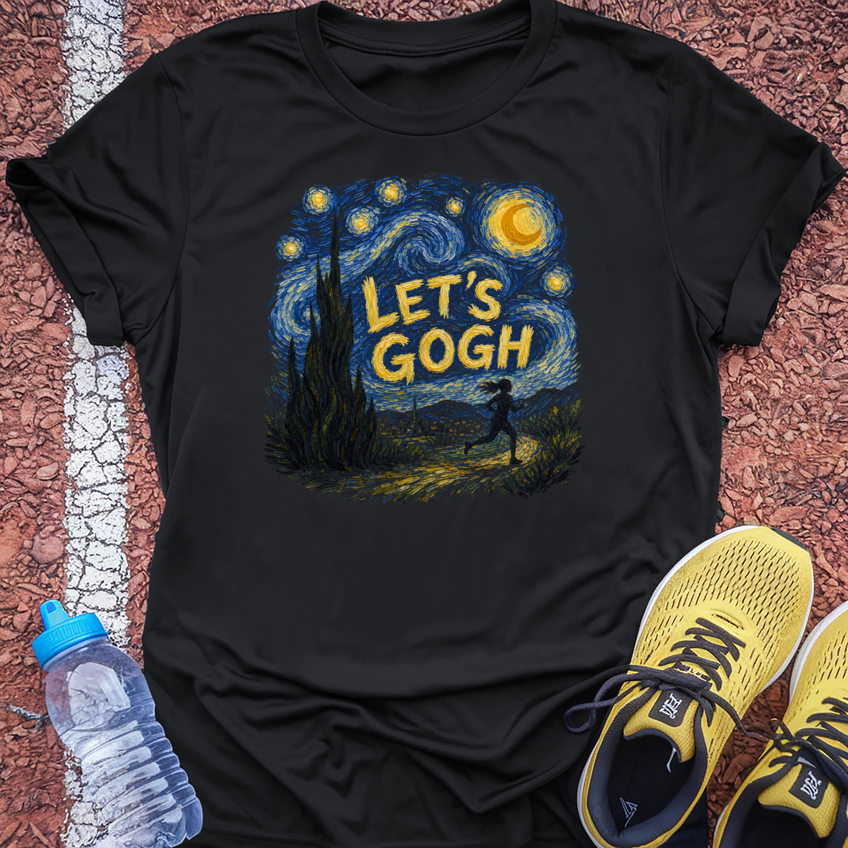 Let's Gogh T-Shirt - Black