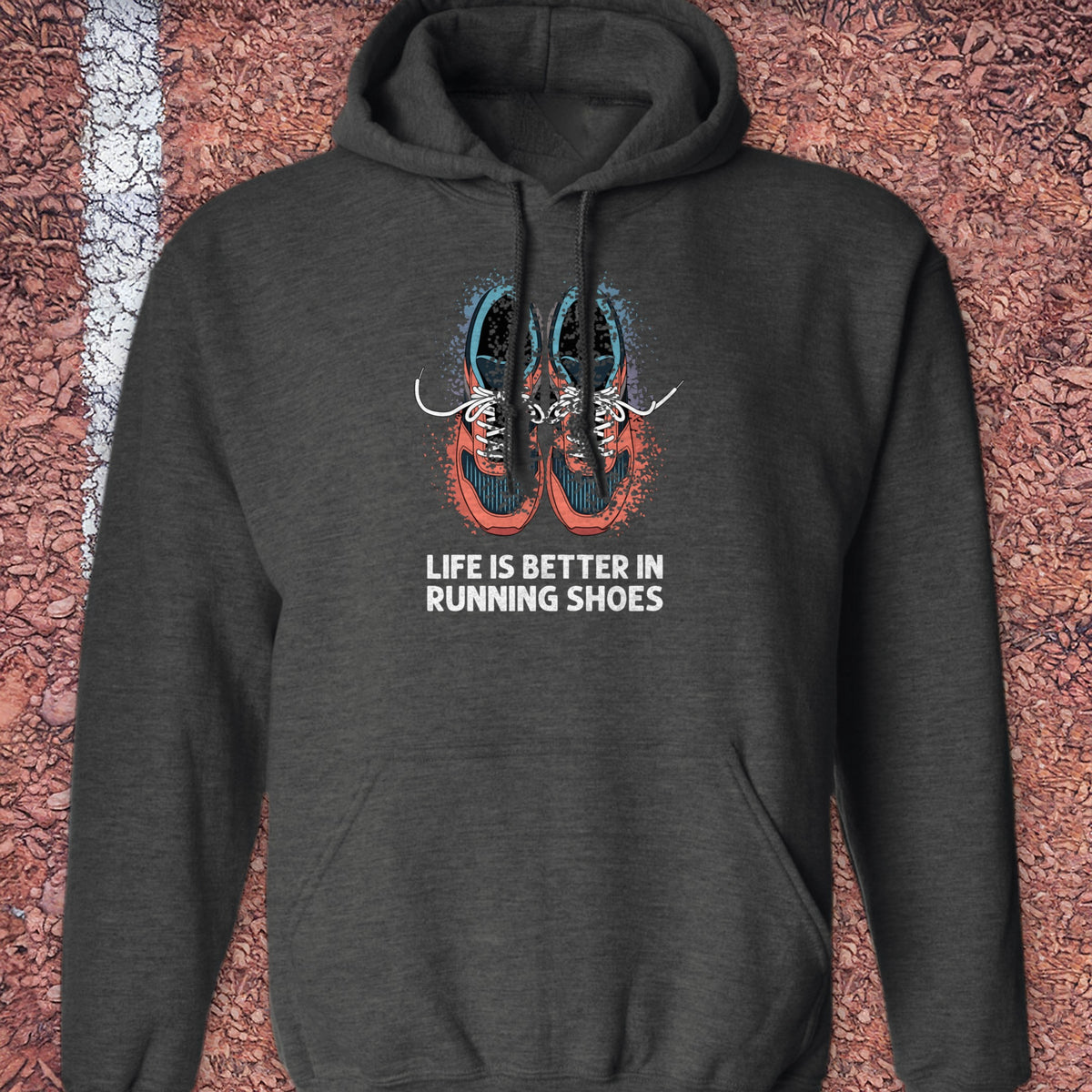 Life is Better Hoodie - Dark Heather