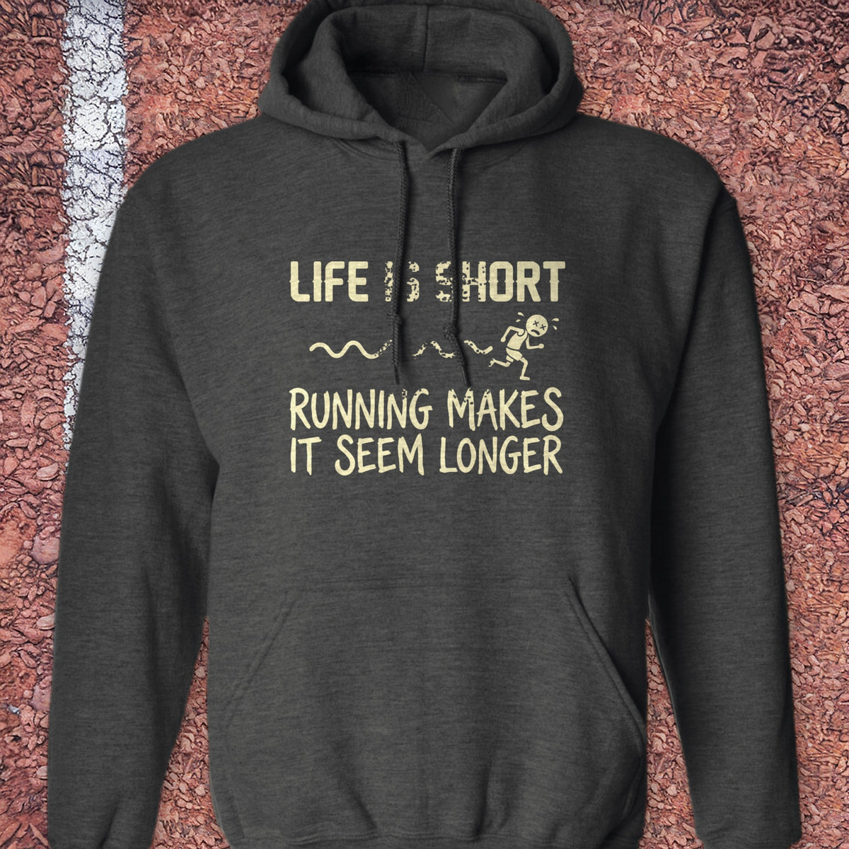 Life is Short Hoodie - Dark Heather