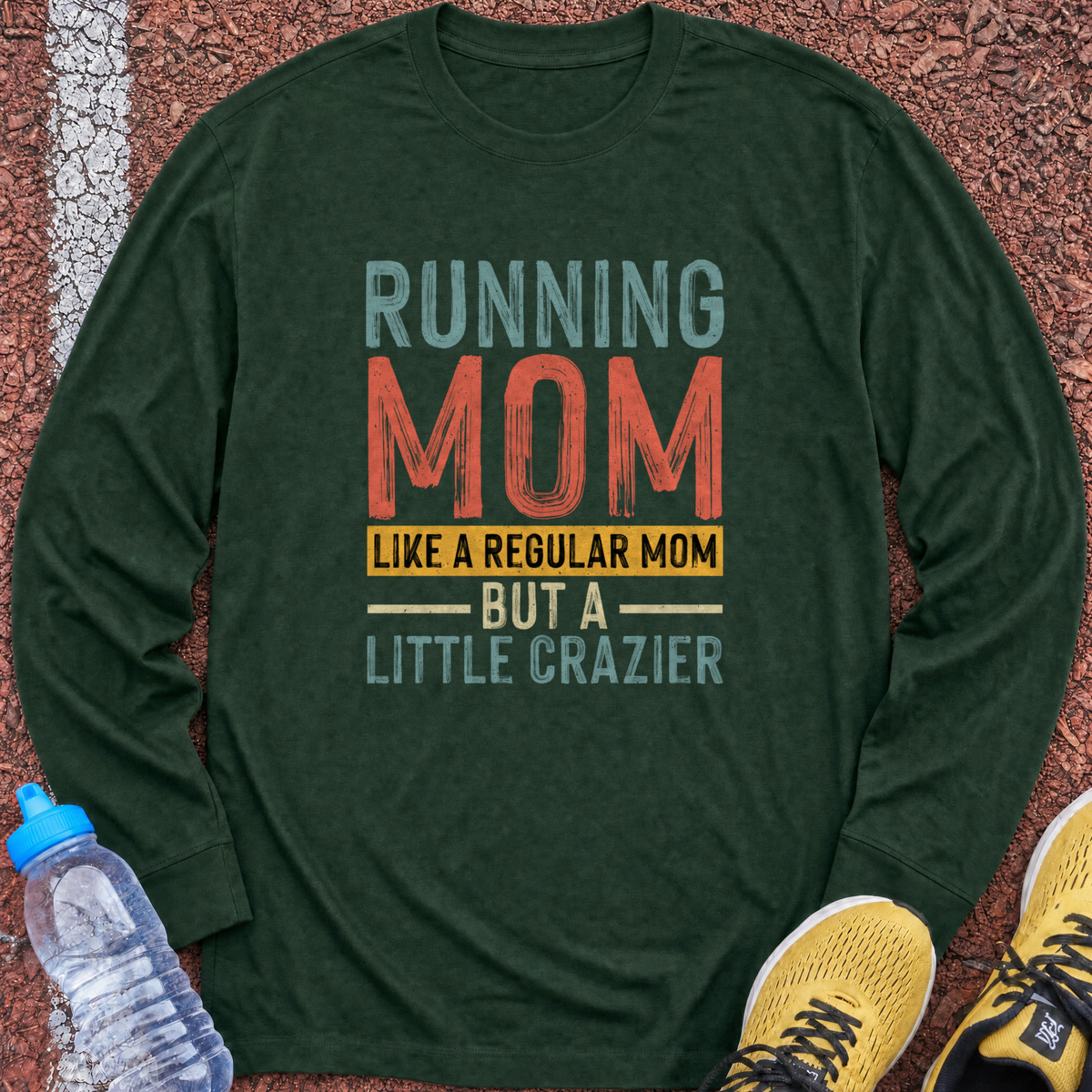 Running Mom Long Sleeve - Forest Green