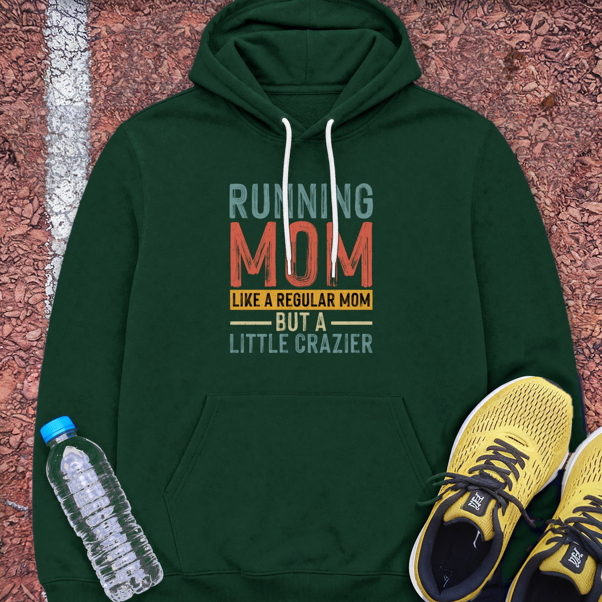 Running Mom Hoodie - Forest Green