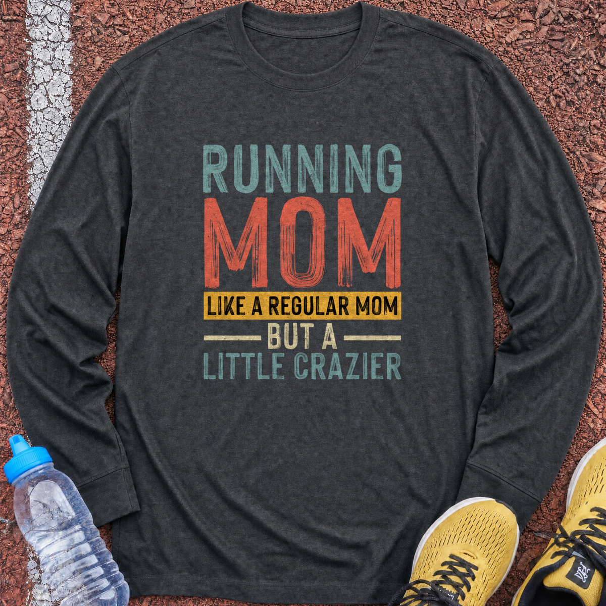 Running Mom Long Sleeve - Dark Heather