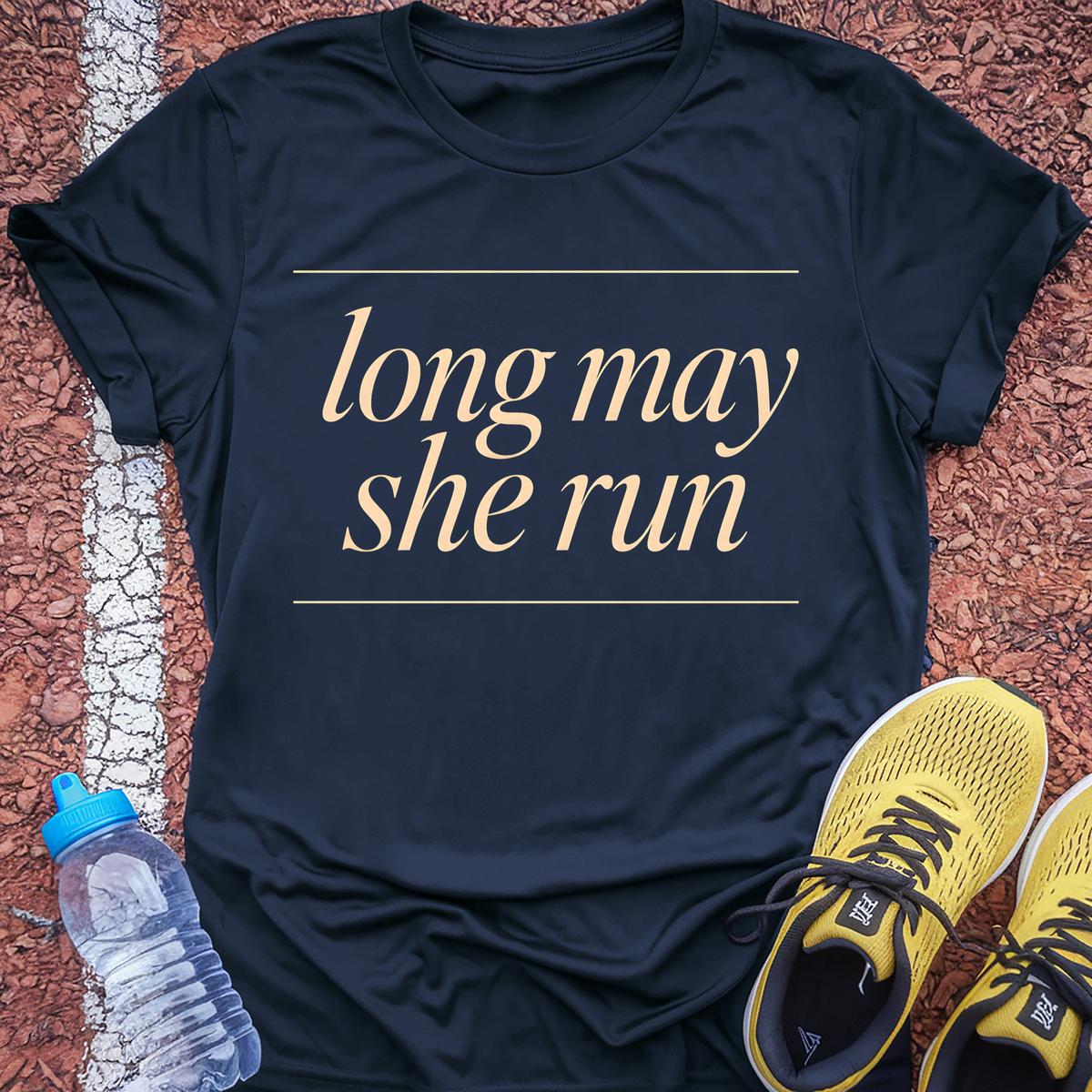 Long May She Run T-Shirt - Navy