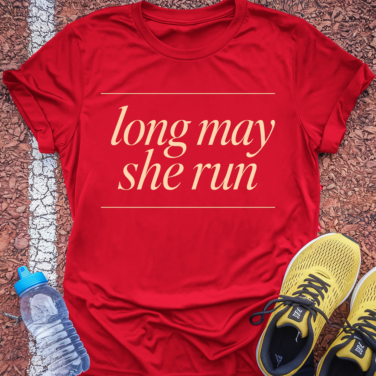 Long May She Run T-Shirt - Red