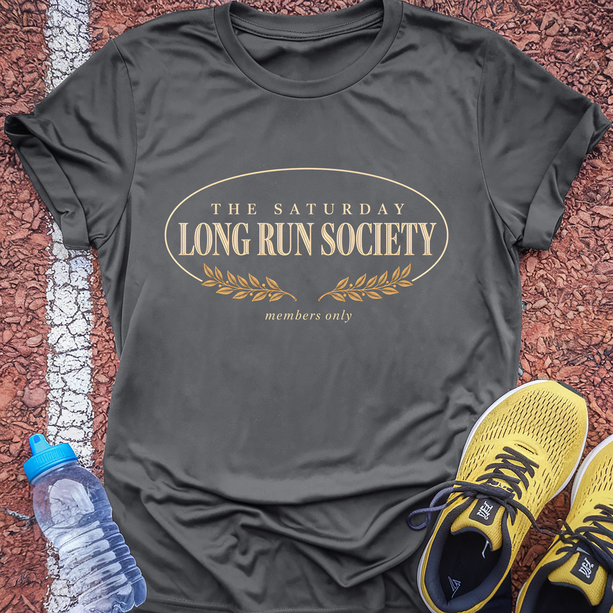 Long Run Society T-Shirt - Charcoal