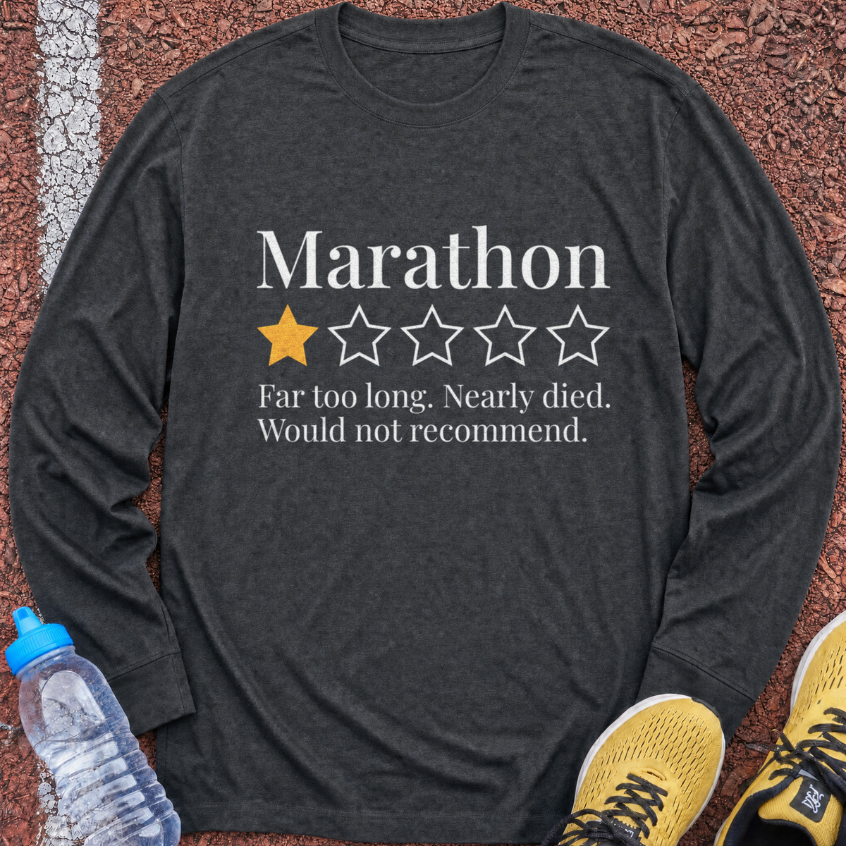 Marathon Review Long Sleeve - Dark Heather