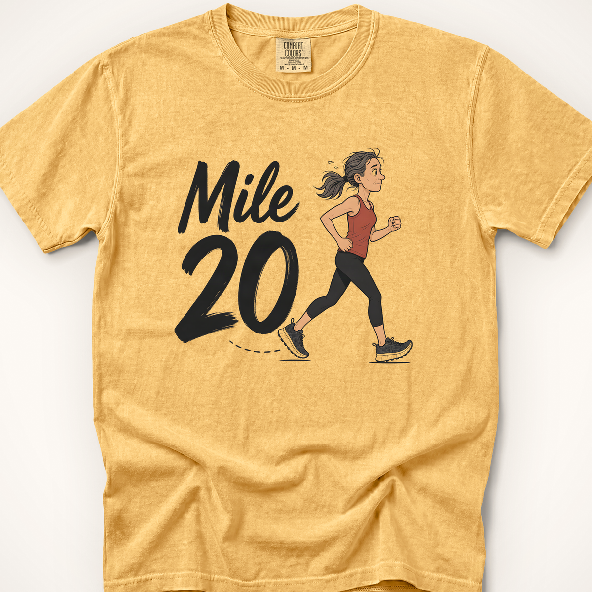 Mile 20 Runner T-Shirt - Mustard