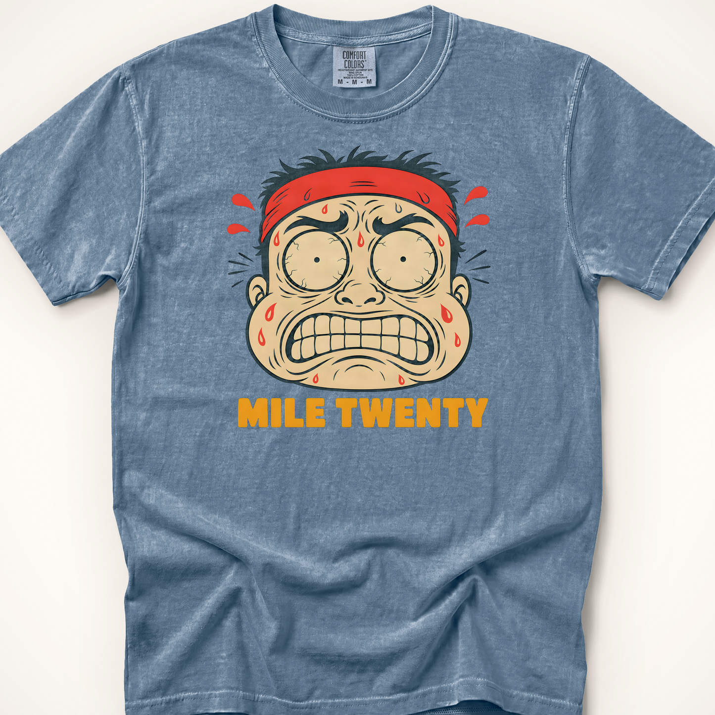 Mile Twenty Panic T-Shirt - Blue Jean
