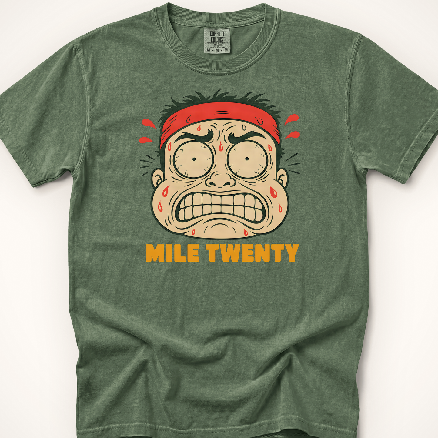Mile Twenty Panic T-Shirt - Moss
