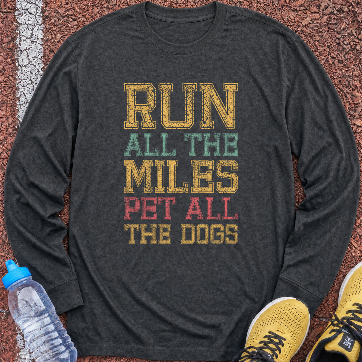 Miles & Dogs Long Sleeve - Dark Heather