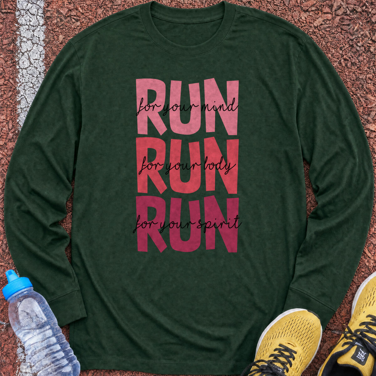 Mind, Body, Spirit Long Sleeve - Forest Green