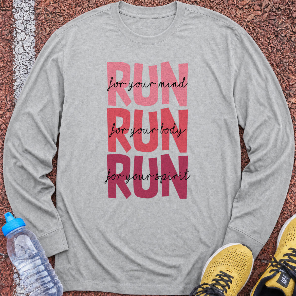 Mind, Body, Spirit Long Sleeve - Sport Grey