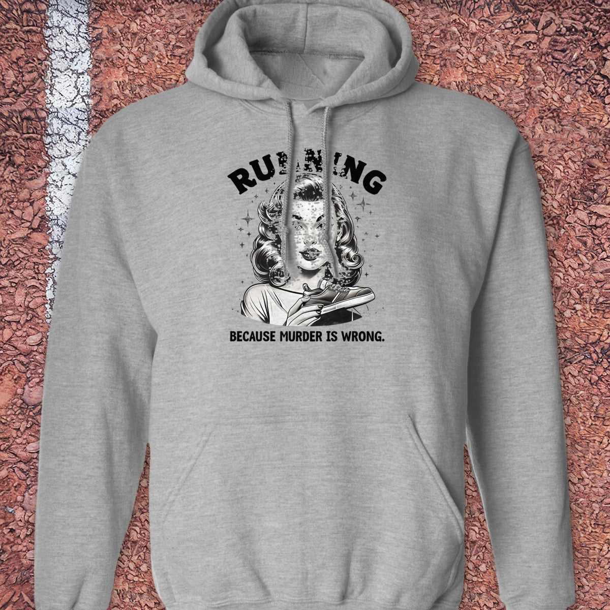 Murder is Wrong Hoodie - Sport Grey