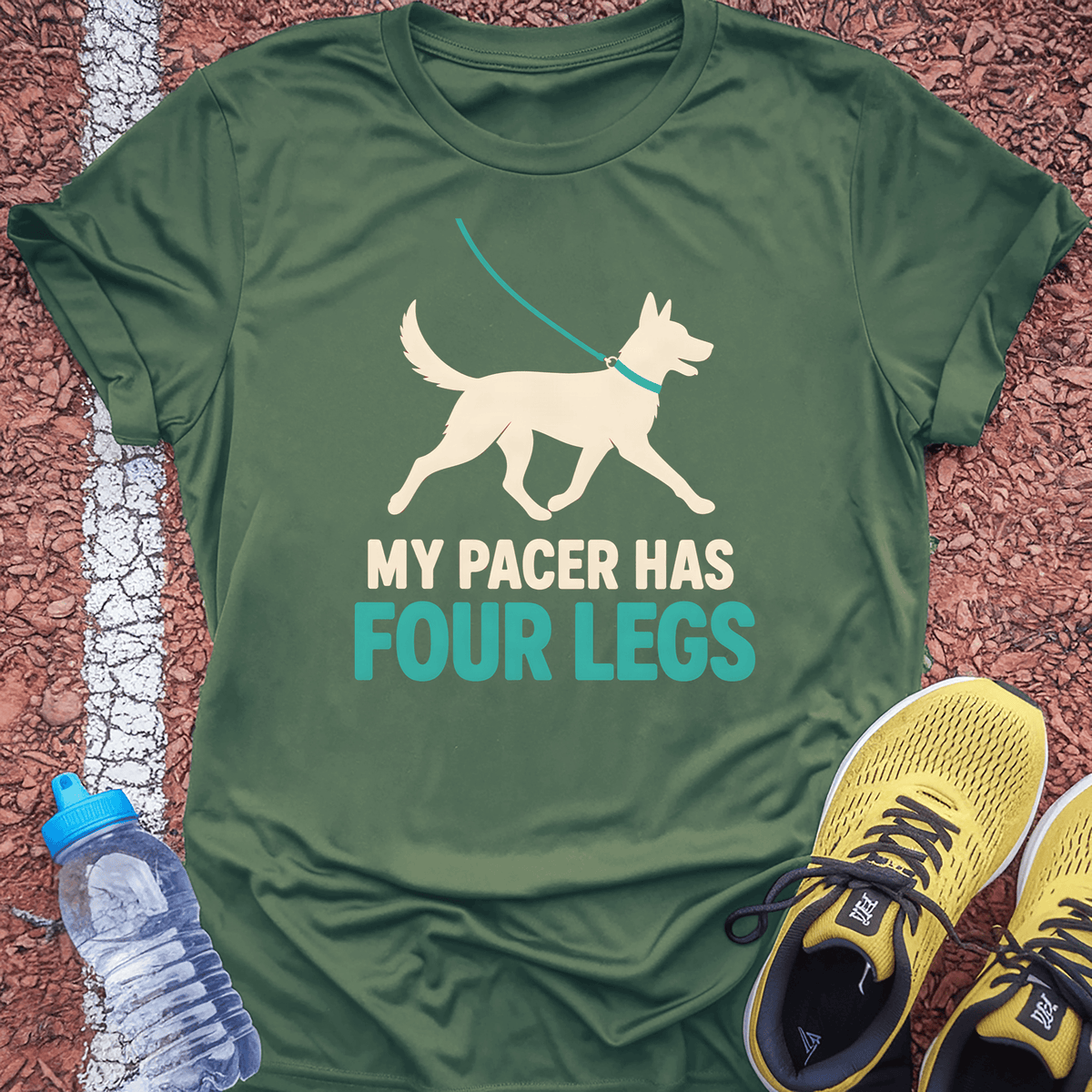 My Pacer Has Four Legs T-Shirt - Military Green