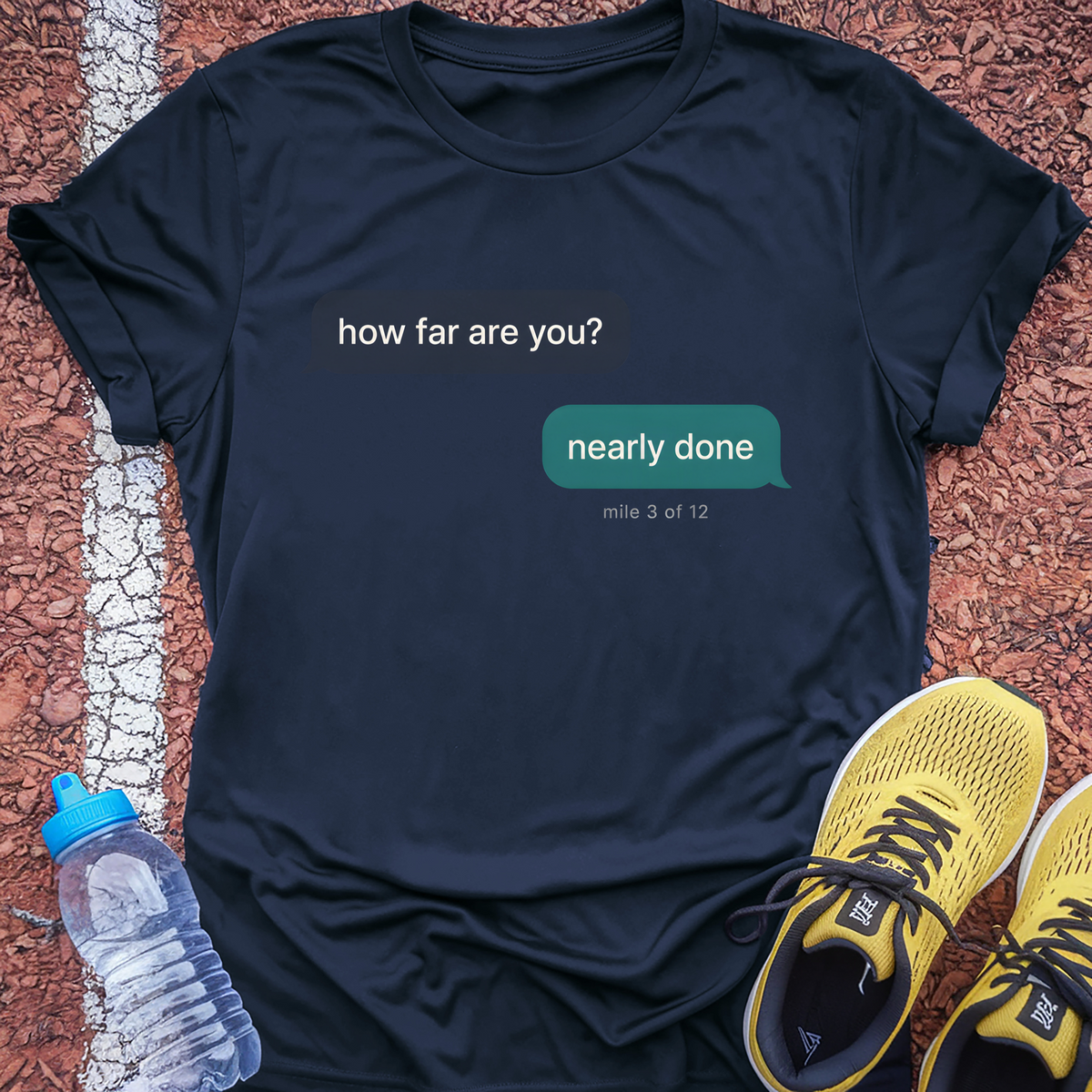 Nearly Done Text Message T-Shirt - Navy
