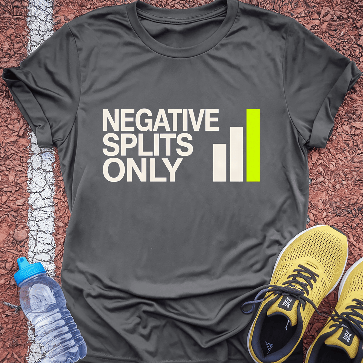 Negative Splits Only T-Shirt - Charcoal