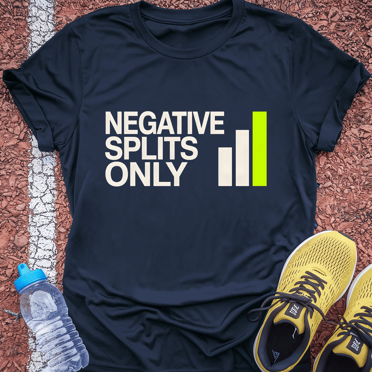 Negative Splits Only T-Shirt - Navy