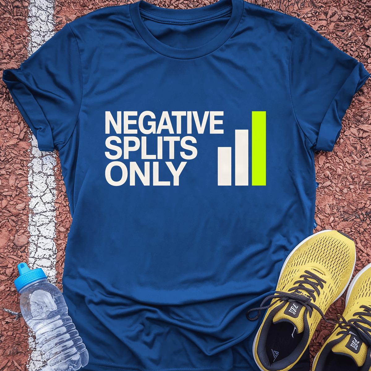 Negative Splits Only T-Shirt - Royal