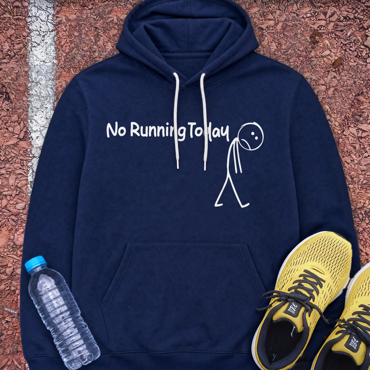 No Running Today Hoodie - Navy