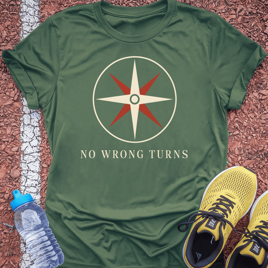 No Wrong Turns T-Shirt - Military Green